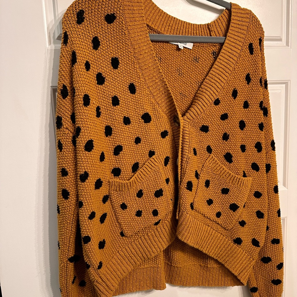 Madewell Polka Dot Cardigan